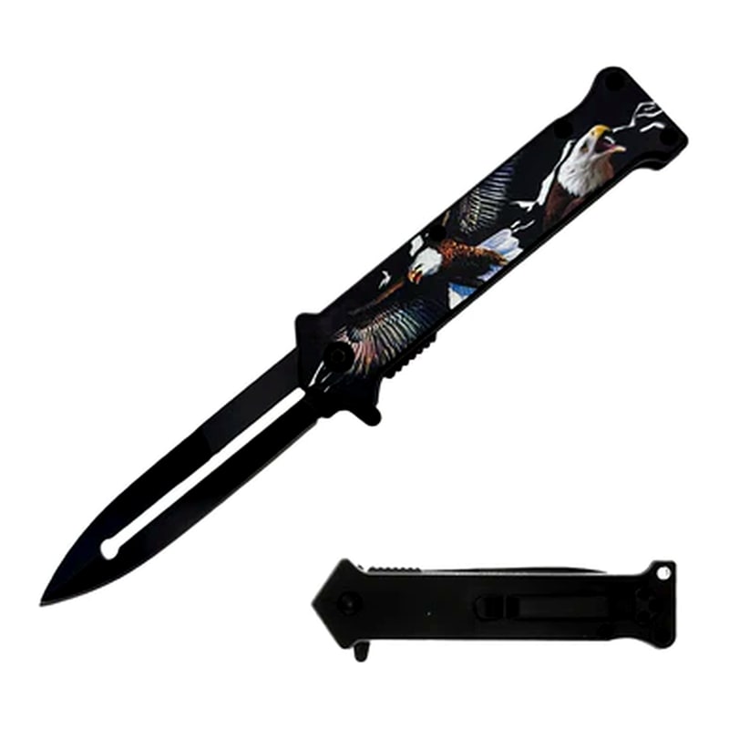 Knife -KN-1998E Glow In Drak Eagle Folding Knife