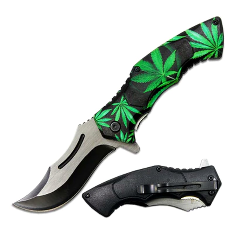 Knife -PK6080-M1 Cannabis Folding Knife