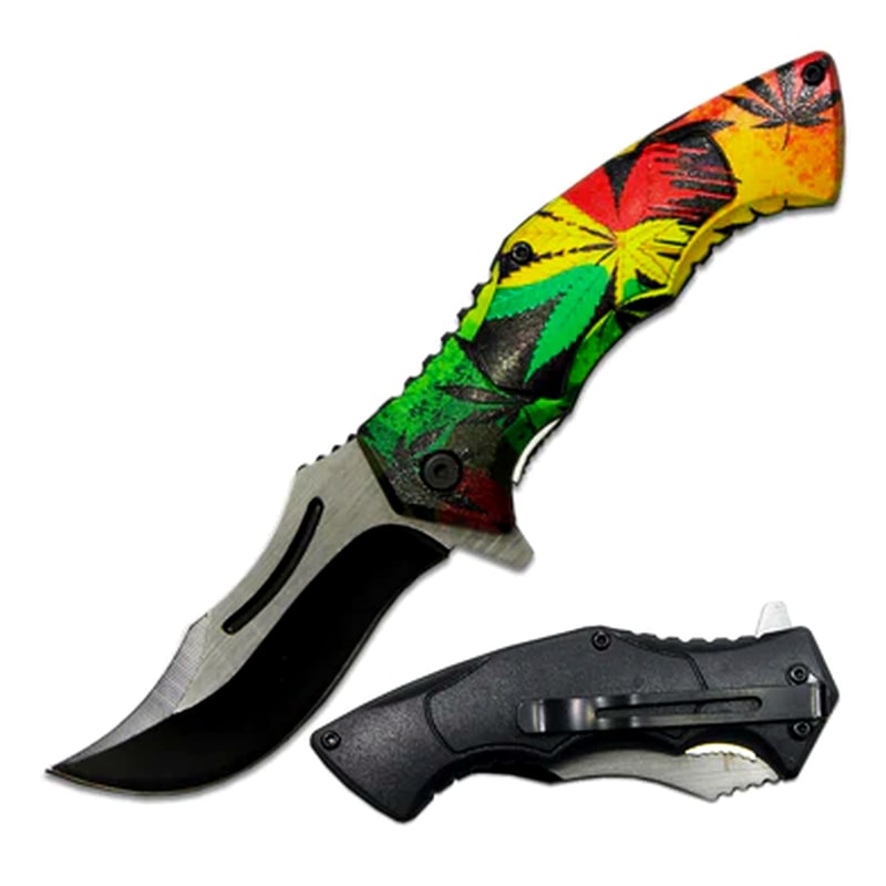 Knife -PK6080-M4 Cannabis Folding Knife