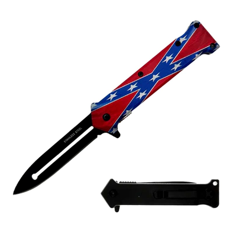 Knife -KN-1959 CF Flag Design Folding Knife