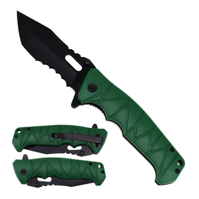 Knife -KS1025GN Green Handle Folding Knife