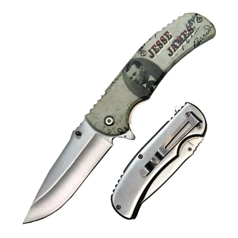Knife -PK1536JW JW Metal Handle Folding Knife