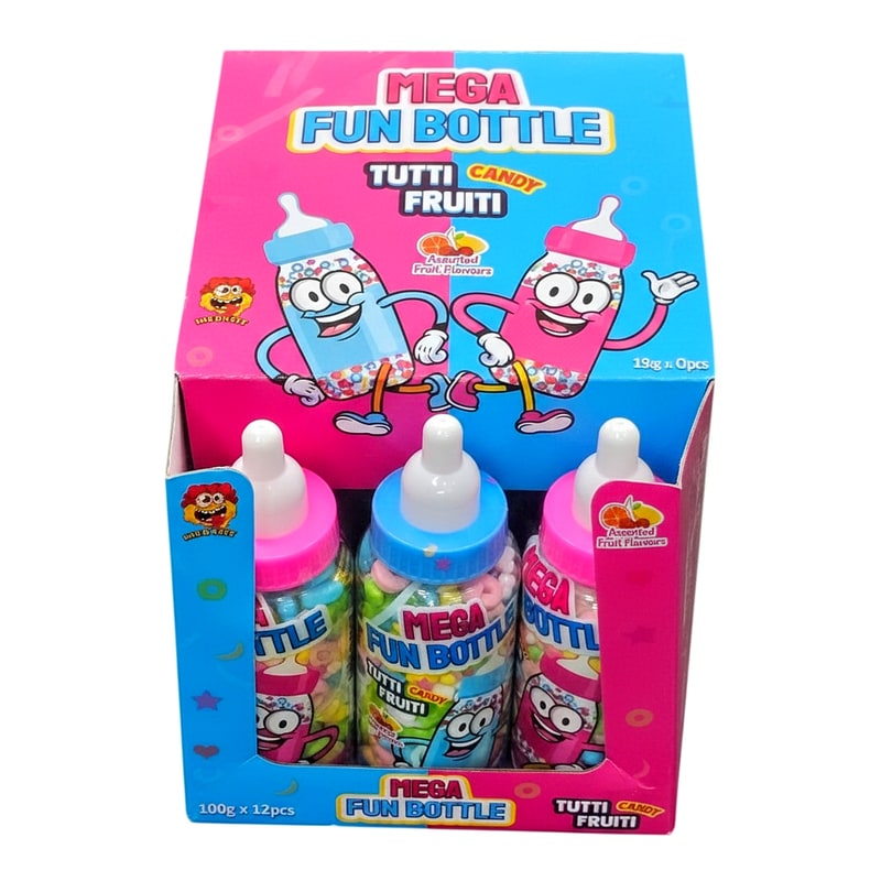 Sour City Mega Fun Bottle Toy Candy 12ct Box