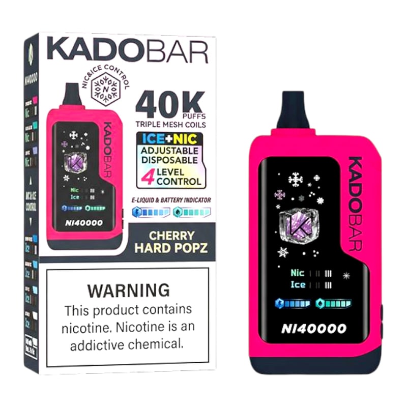 Kado Bar 40K Puff 5ct Box - Cherry Hard Popz