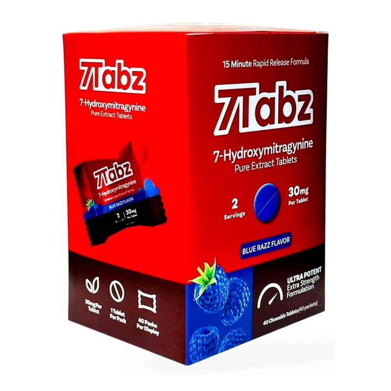 7Tabz 7-Hydroxy 30mg 40ct Box-Blue Razz Ice