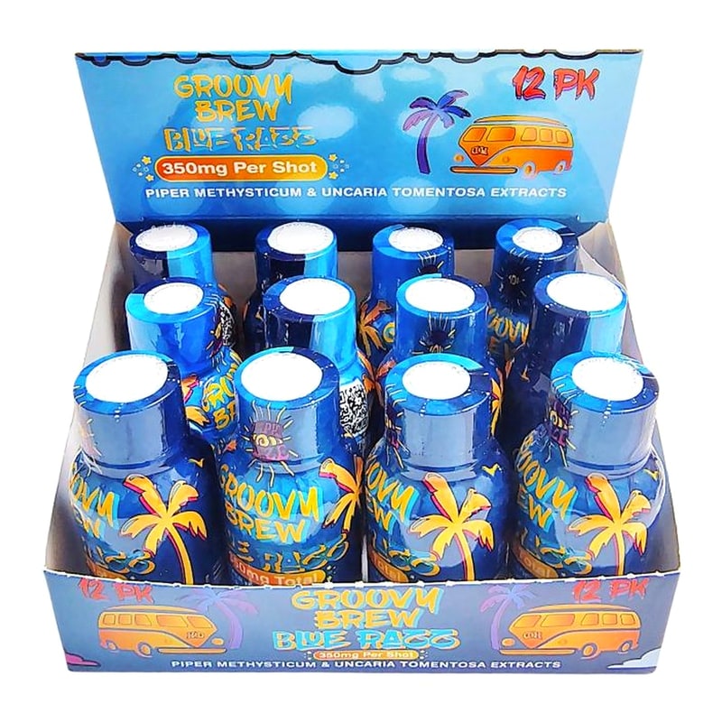 Happy Daze 350mg Liquid Shots 12ct Box - Blue Razz