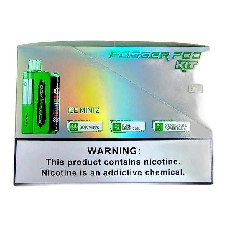 Fogger Pod Kit 30K Puff 5ct Box - Ice Mintz