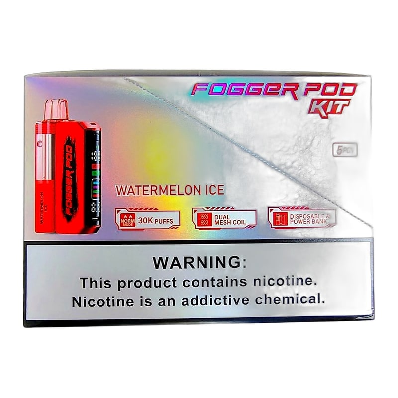 Fogger Pod Kit 30K Puff 5ct Box - Watermelon Ice