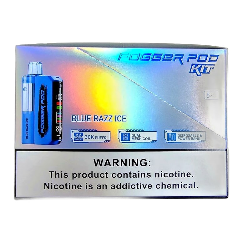Fogger Pod Kit 30K Puff 5ct Box - Blue Razz Ice