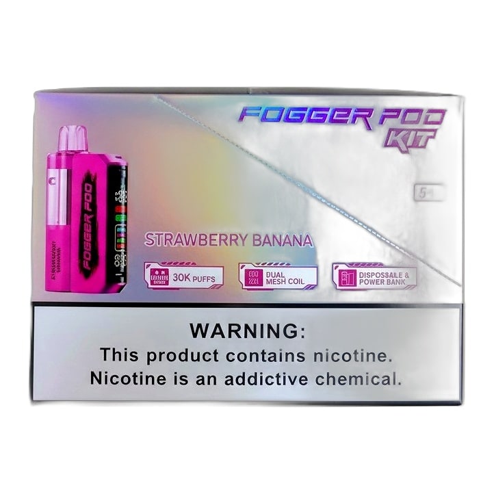 Fogger Pod Kit 30K Puff 5ct Box - Strawberry Banana