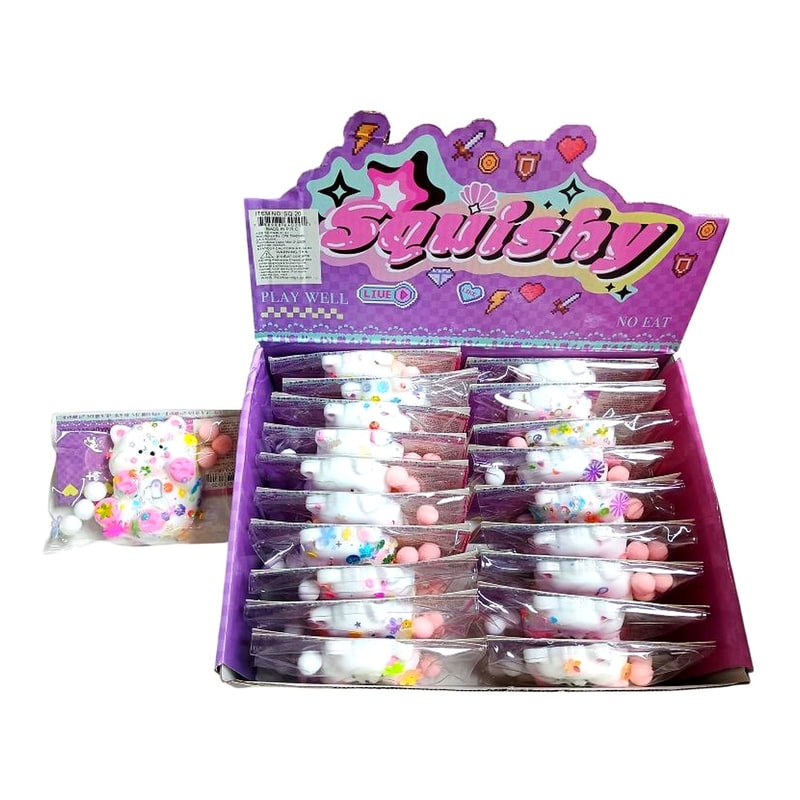 White Bear Squeeze Toy 20ct Box
