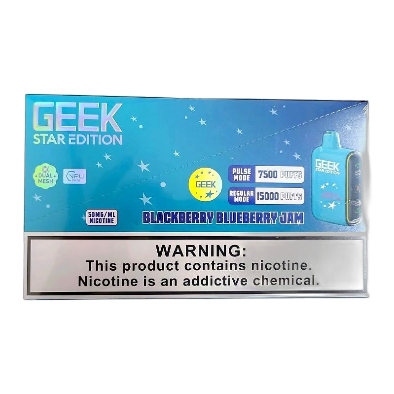 Geek Star Edition 15k Puff 5ct Box-Blackberry Blueberry Jam