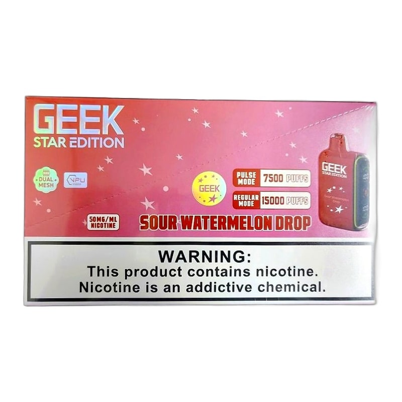 Geek Star Edition 15k Puff 5ct Box-Sour Watermelon Drop