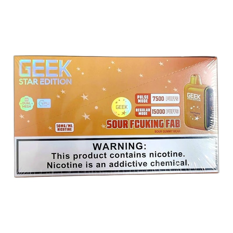Geek Star Edition 15k Puff 5ct Box-Sour Fcuking Fab