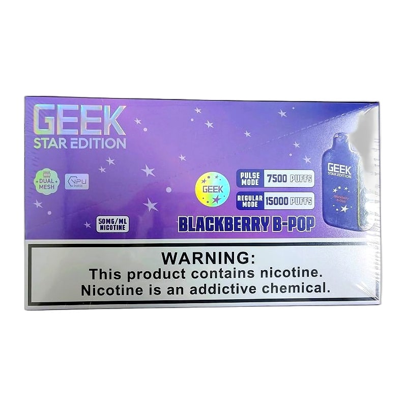 Geek Star Edition 15k Puff 5ct Box-Blackberry B-Pop