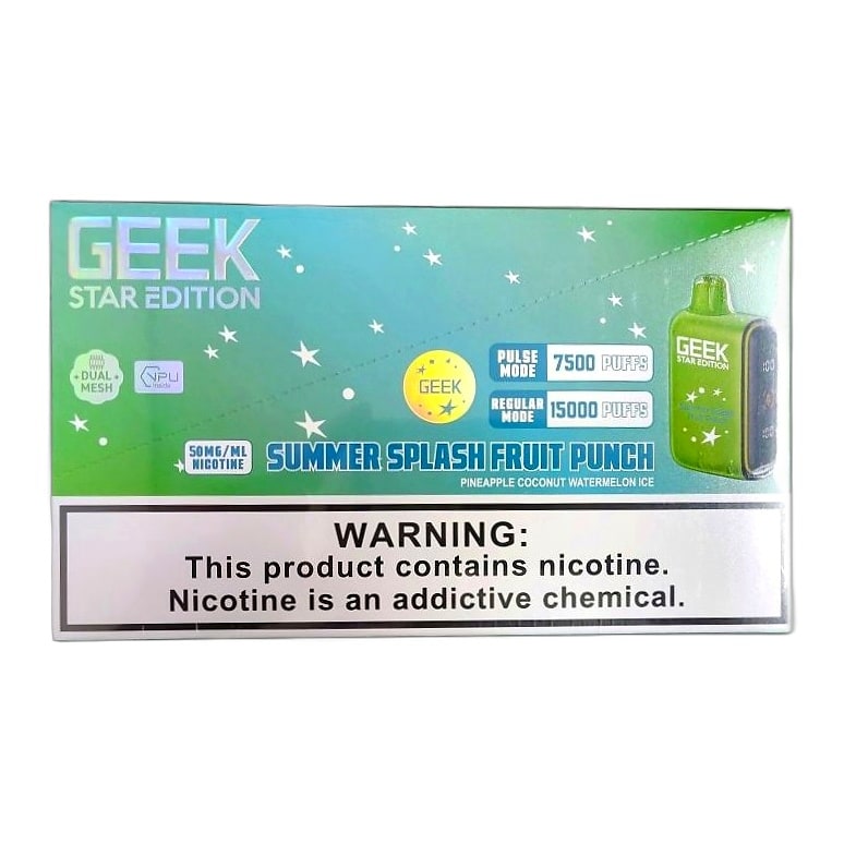Geek Star Edition 15k Puff 5ct Box-Summer Splash Fruit Punch
