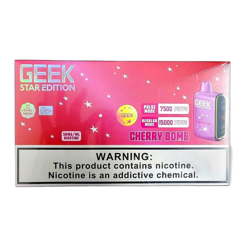 Geek Star Edition 15k Puff 5ct Box-Cherry Bomb