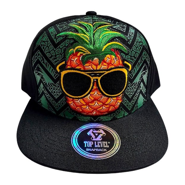 Hip-Hop Caps -Cartoon Pineapple Graphic