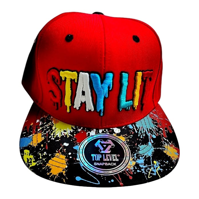 Hip-Hop Caps -Stay Lit Red