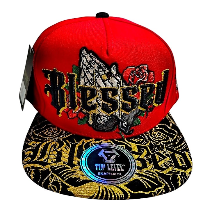 Hip-Hop Caps -Blessed Design Red