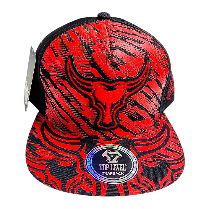 Hip-Hop Caps -Chicago Bulls Design Balck&Red Color