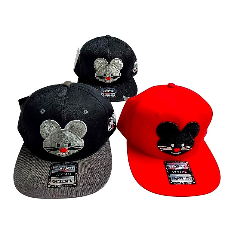 Hip-Hop Caps -Angry Mouse Design