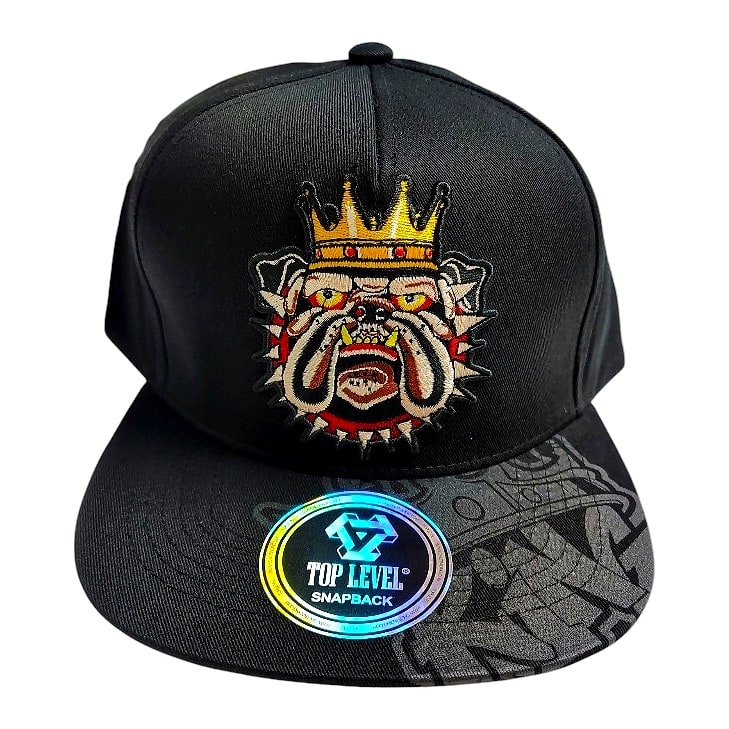 Hip-Hop Caps -Crowned Bulldog Patch