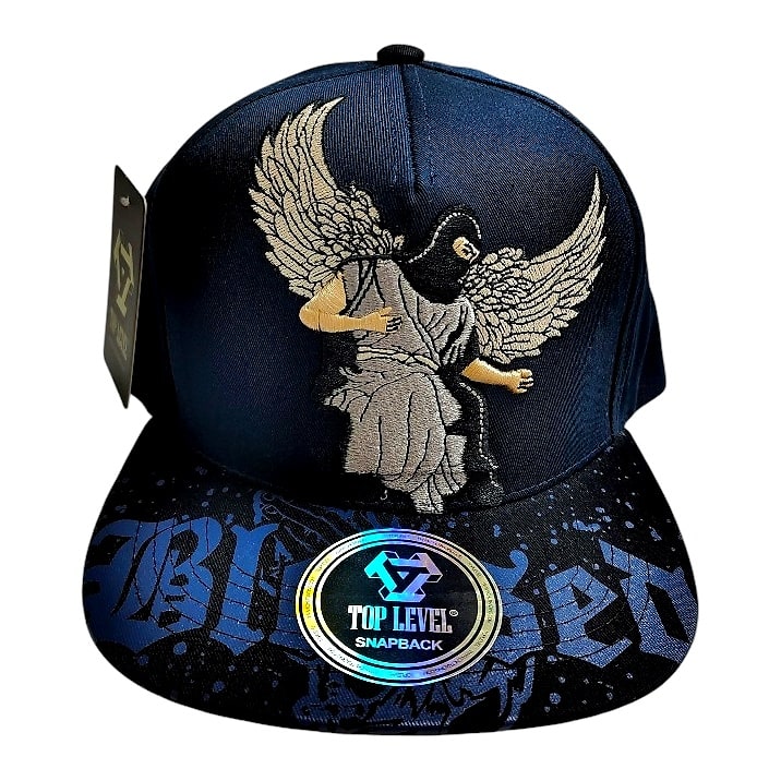 Hip-Hop Caps -Masked Winged Figure Blue