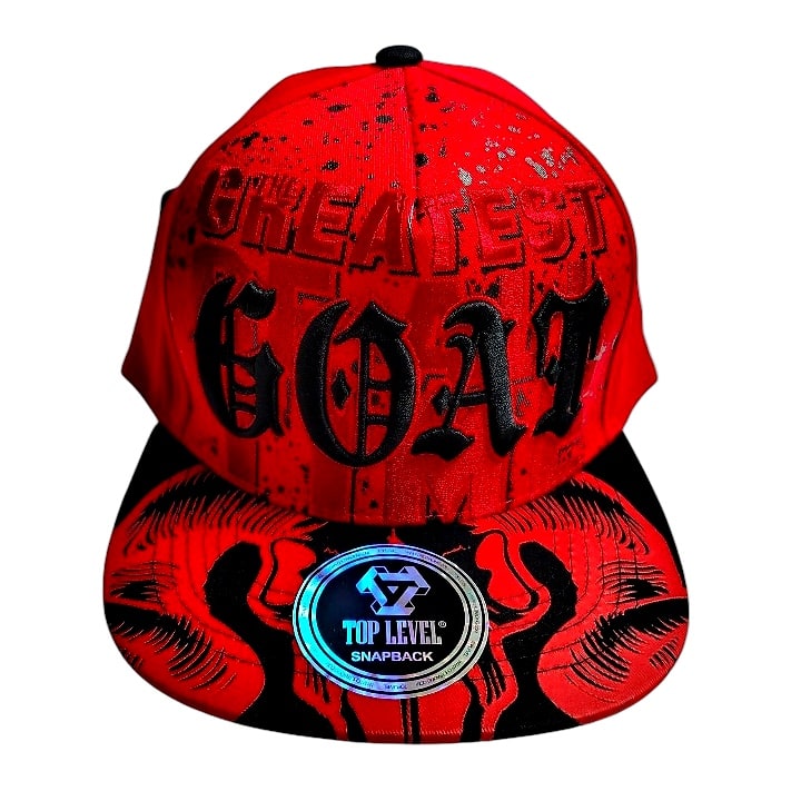 Hip-Hop Caps -The Greatest Goat Design Red