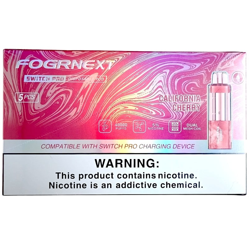 Fogr Next Switch Pro Pod 40k Puff 5ct Box - California Cherry