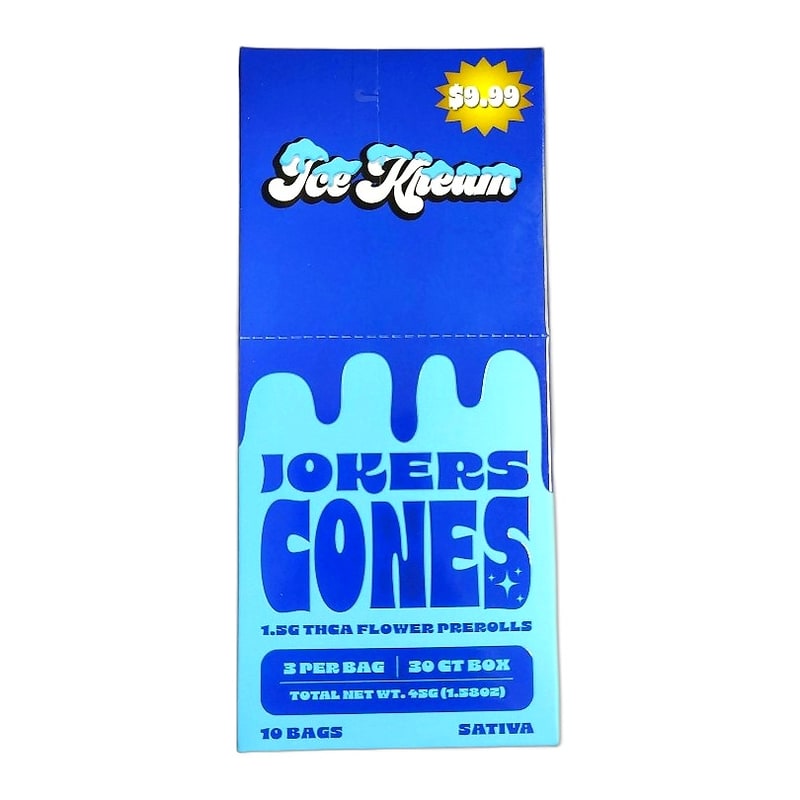 Ice Kream 1.5gm THCA Flower Pre-Rolls 3pk 10ct Box-Sativa-Jokers