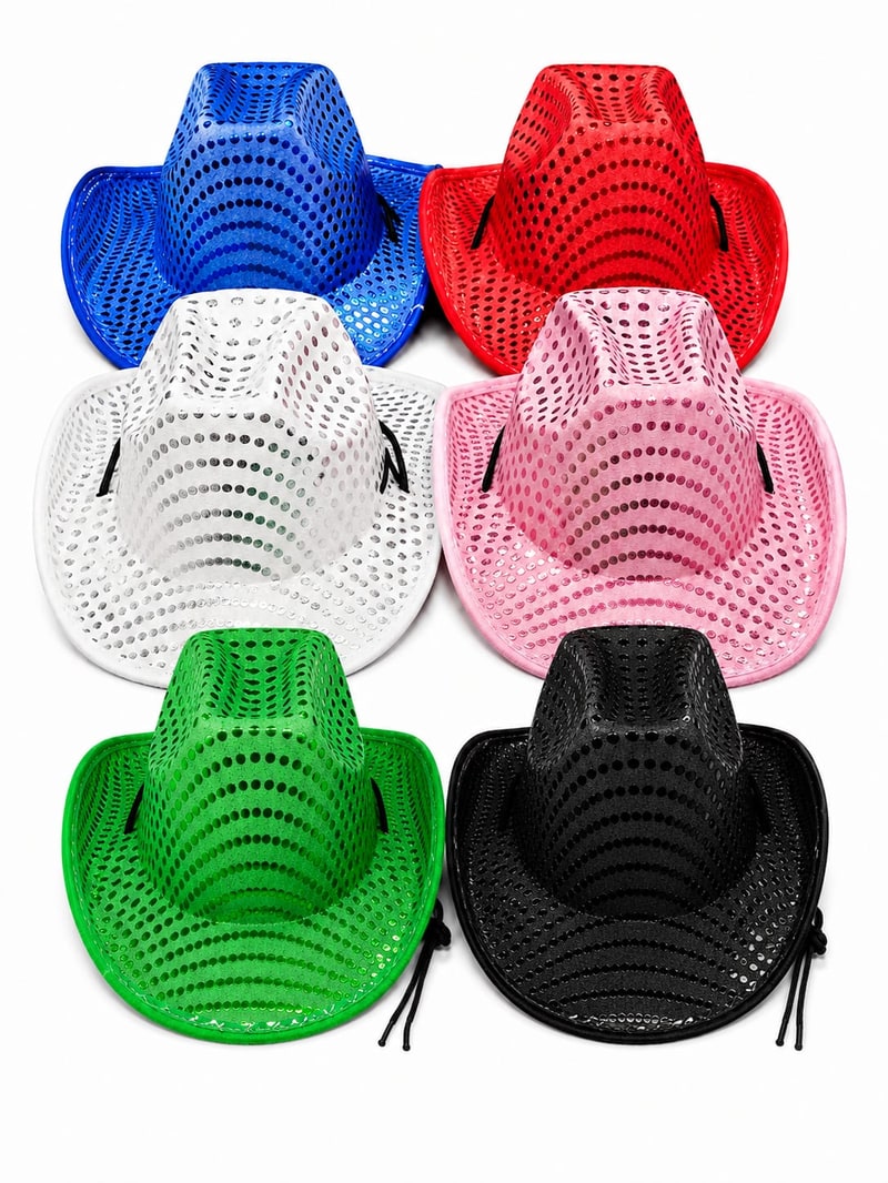 Cowboys Hats With Light-up & Assorted Colors