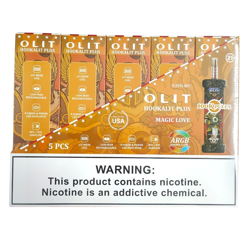 Olit Hookalit Plus 100k Puffs 5ct Box-Magic Love