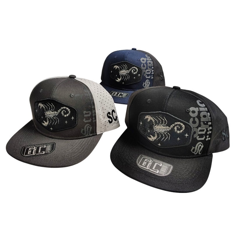 Hip-Hop Caps -Scorpio Leather Patch