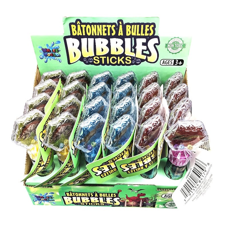 Water World Bubbles Sticks Dinosaur 24ct Box