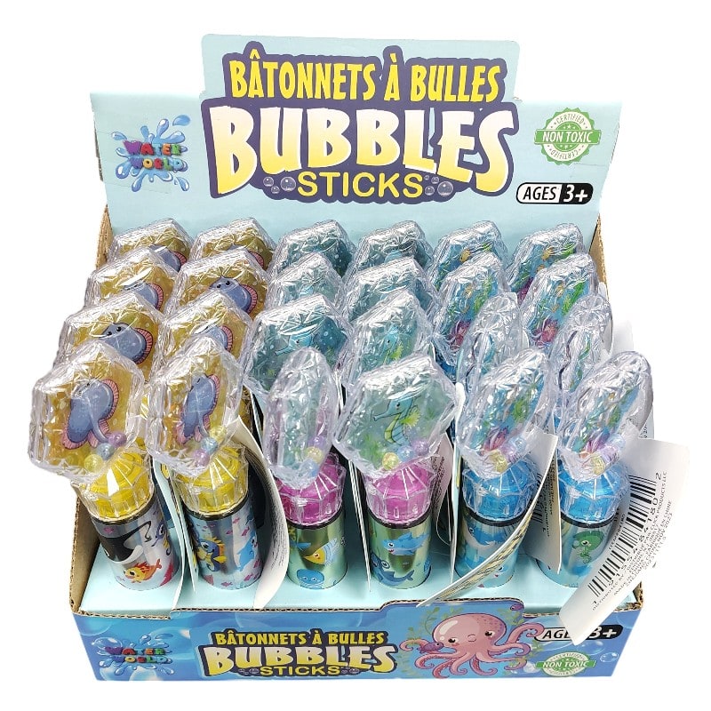Water World Bubbles Sticks Ocean World 24ct Box