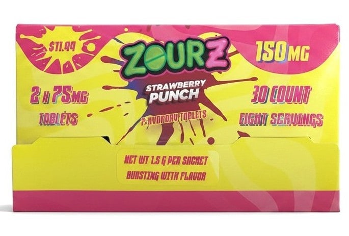 Zour Z 7 - Hydroxy 150mg 2pk Sachet 30ct Box - Strawberry Punch