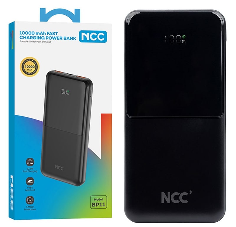 NCC Slim Fast Charging Power Bank 10000mah