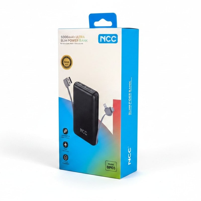 NCC Ultra Slim Portable Power Bank 5000mah