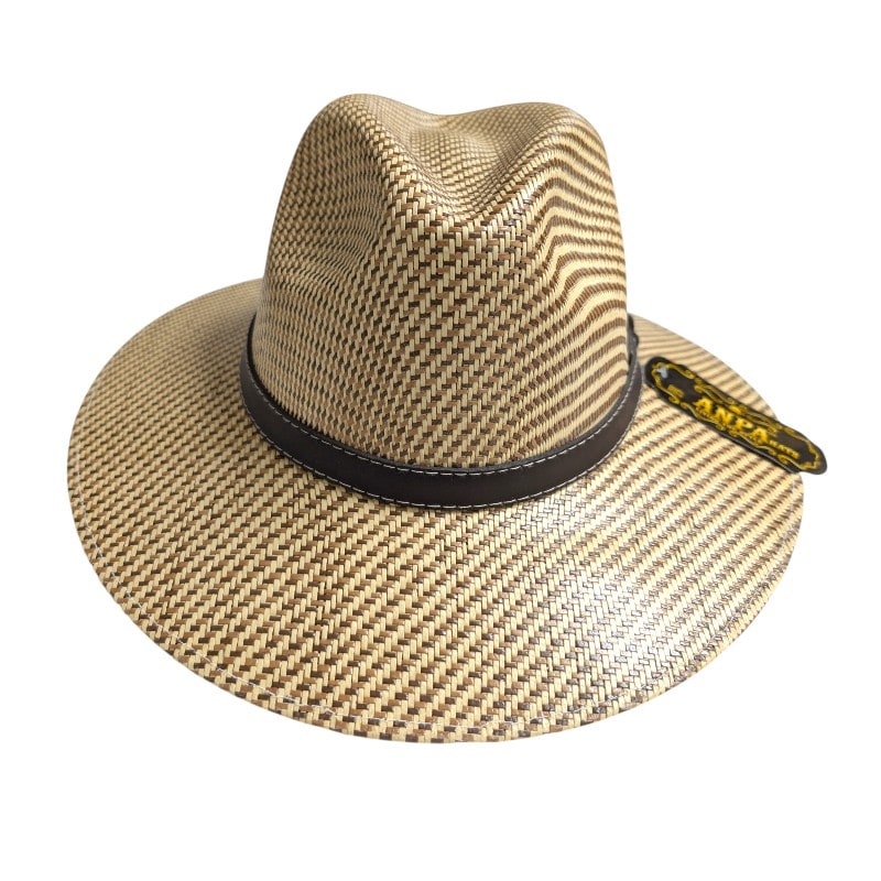 ANPA -Cowboy Hats With Woven Beige & Brown Patten