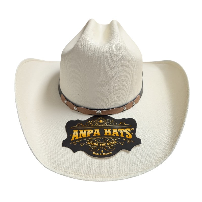 ANPA -Cowboy Hats With Pony Design Hatband (White)