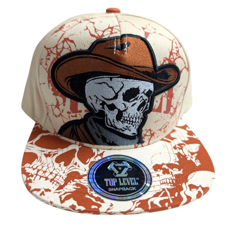 Hip-Hop Caps -Skull Cowboys Hat Cream