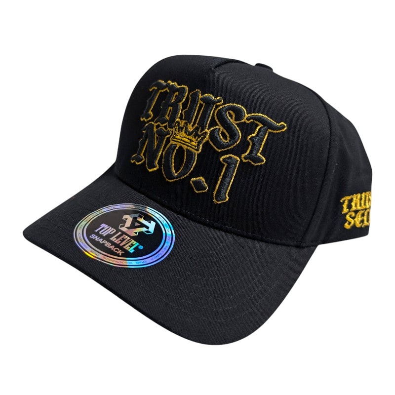 Hip-Hop Caps -Trust On.1 Design Black
