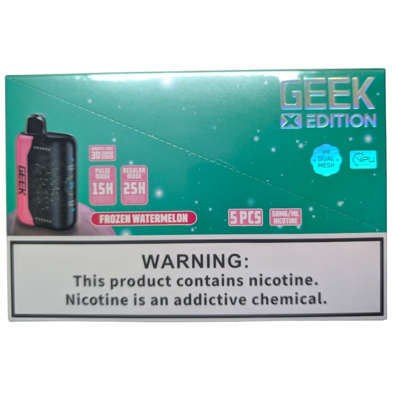 Geek X Edition 25k Puff 5ct Box-Frozen Watermelon