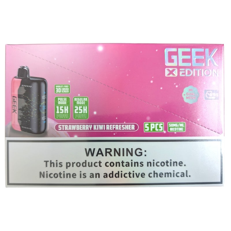 Geek X Edition 25k Puff 5ct Box-Strawberry Kiwi Refresher