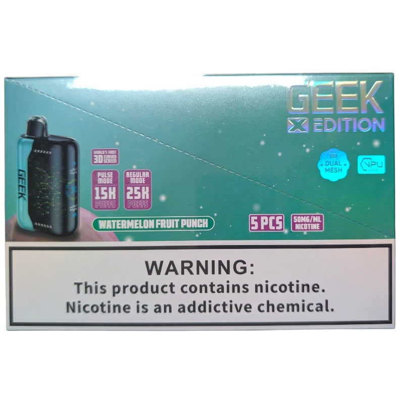 Geek X Edition 25k Puff 5ct Box-Watermelon Fruit Punch