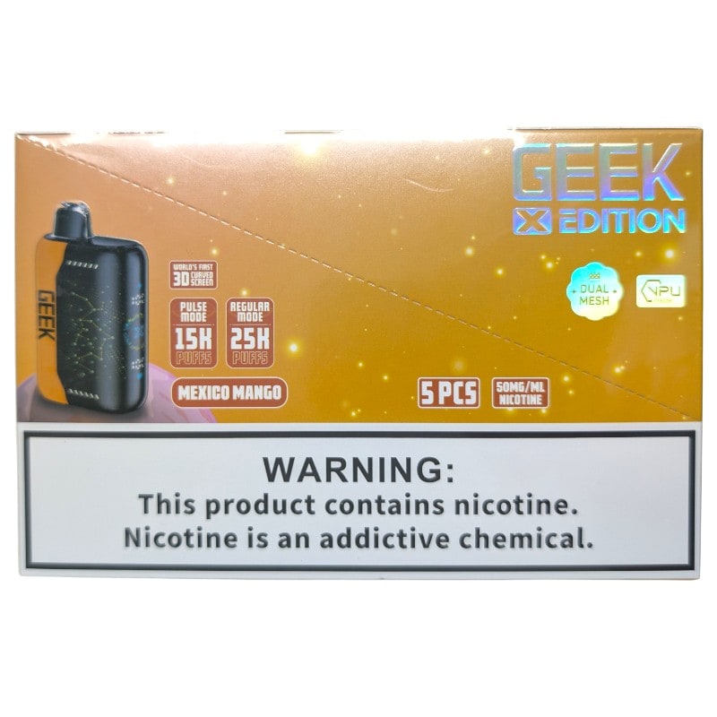 Geek X Edition 25k Puff 5ct Box-Mexico Mango