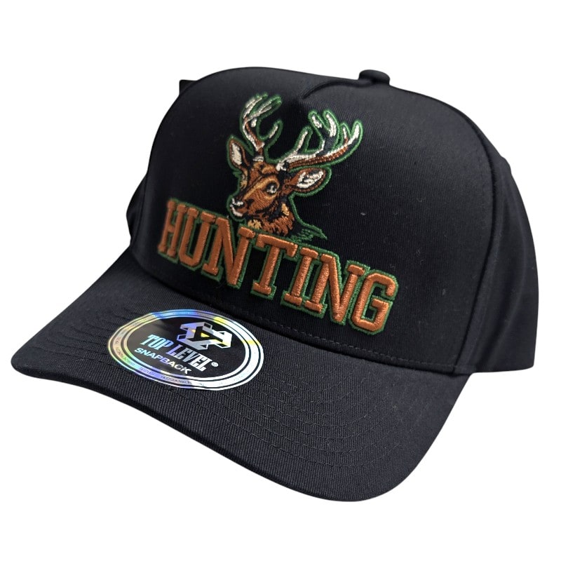 Hip-Hop Caps -Hunting Deer Black