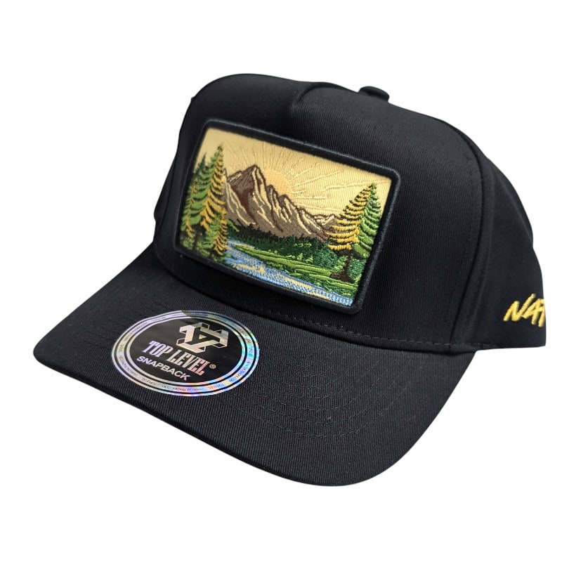 Hip-Hop Caps -Nature Patch Black