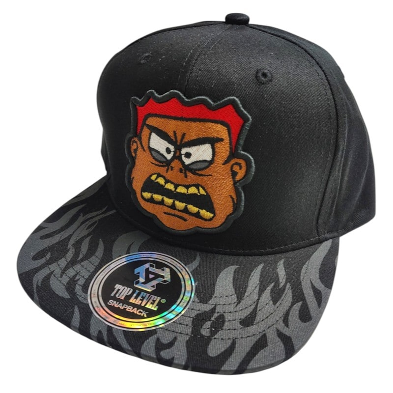 Hip - Hop Caps - Cartoon Character Patch Black